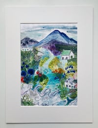Image 1 of The Remembered Strath Scottish Highlands Landscape Print 