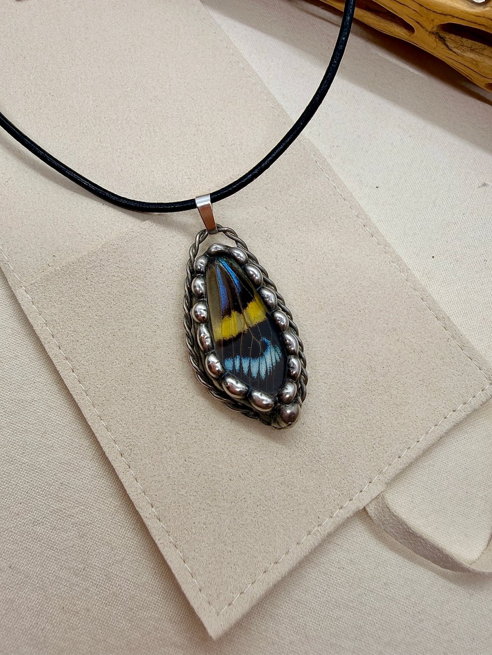 Image of Butterfly Wing Stained Glass Pendant 5/6