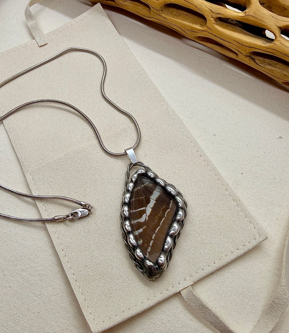 Image of Butterfly Wing Stained Glass Pendant 6/6