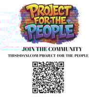 Image 2 of Project For The People 8x9 Sticker | QR Code Community Call-to-Action Decal