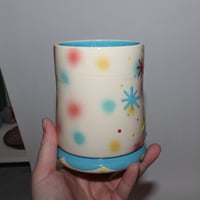 Image 7 of big polka dot airbrushed cup