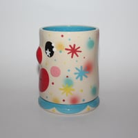 Image 2 of big polka dot airbrushed cup