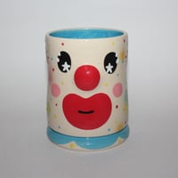Image 1 of big polka dot airbrushed cup