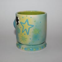 Image 2 of blue n green airbrushed cup