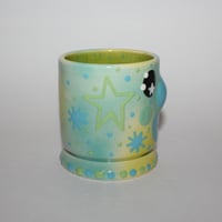 Image 3 of blue n green airbrushed cup