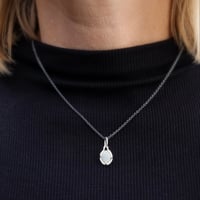 Image 1 of lucky pebble #2 (double-sided white/green)