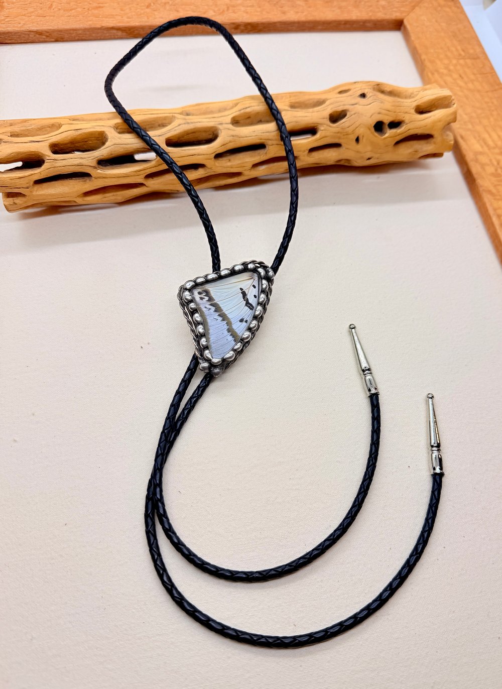 Image of Butterfly Wing Stained Glass Bolo Tie