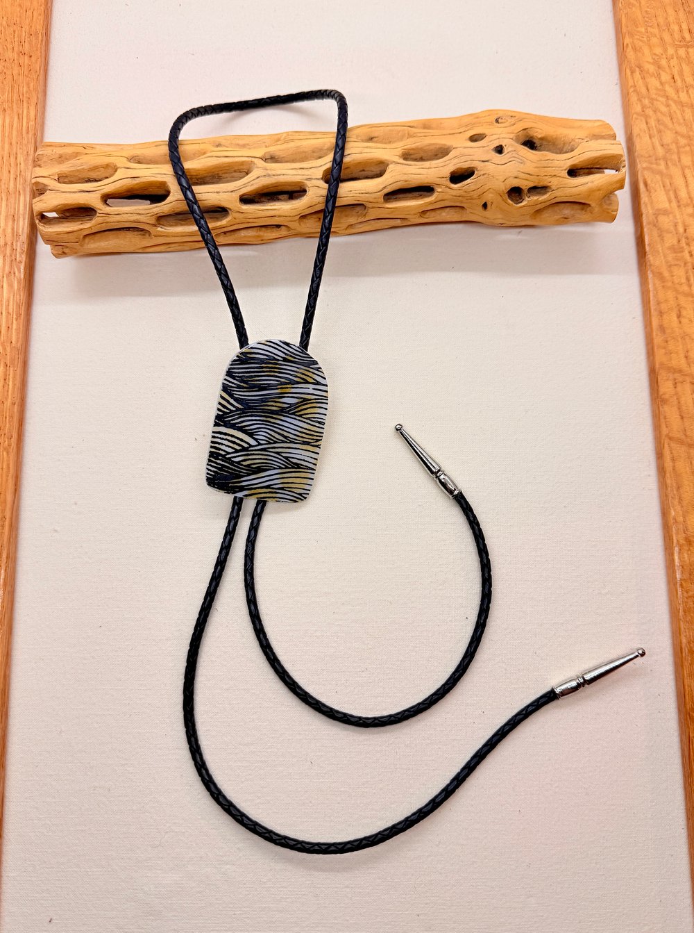 Image of Screen Printed Kiln-Fired Glass Bolo Tie