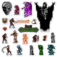 Image 1 of Castlevania II: Simon's Quest Sticker/Magnet Sets (20 Pieces) 