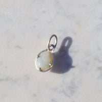 Image 2 of lucky pebble #2 (double-sided white/green)
