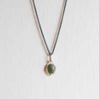 Image 4 of lucky pebble #2 (double-sided white/green)