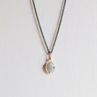 Image 5 of lucky pebble #2 (double-sided white/green)