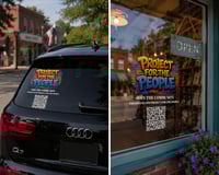 Image 1 of Project For The People 8x9 Sticker | QR Code Community Call-to-Action Decal