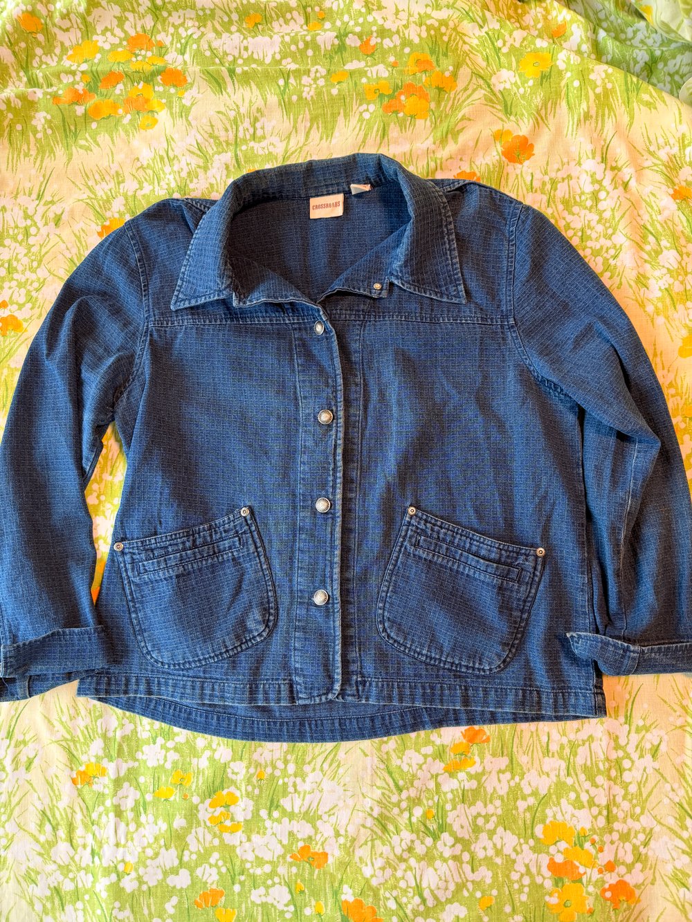 Image of Hand Stamped Denim Chore Jacket — Yucca & Agave