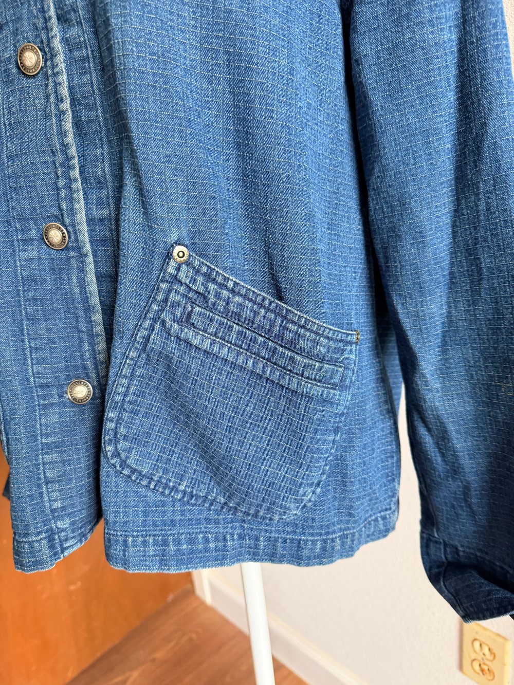 Image of Hand Stamped Denim Chore Jacket — Yucca & Agave