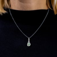 Image 1 of lucky pebble #4 (lil green with long bail)