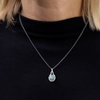 Image 2 of lucky pebble #5 (blue/green round boi)