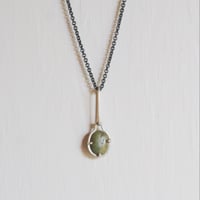 Image 2 of lucky pebble #6 (light green w/ long bail)