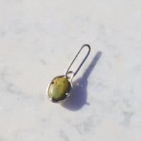 Image 3 of lucky pebble #6 (light green w/ long bail)