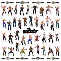 Image 1 of WWF No Mercy Sticker/Magnet Sets (47 Pieces)