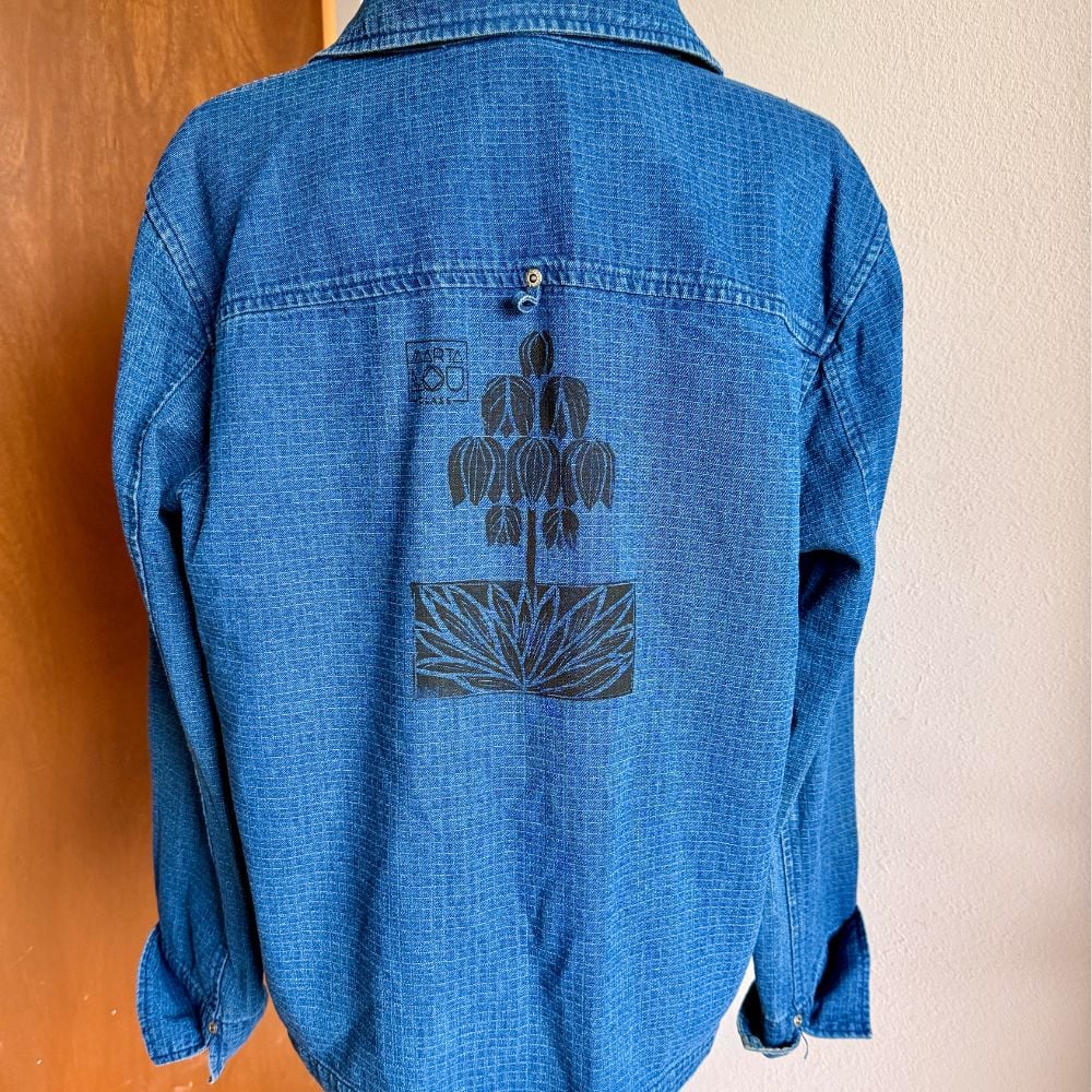Image of Hand Stamped Denim Chore Jacket — Yucca & Agave