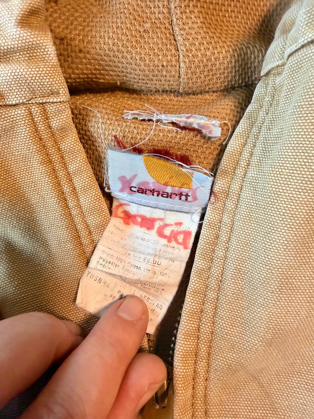 Image of Hand Stamped Vintage Carhartt Toddler Jacket — Yucca
