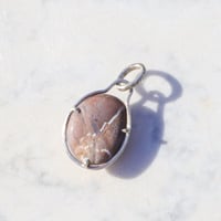 Image 3 of lucky pebble #11 (pinky w/ white lines)