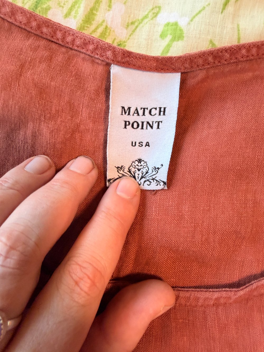 Image of Hand Stamped Linen Tunic Dress — Agave Bloom