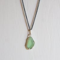 Image 2 of lucky pebble #12 (aqua beach glass)