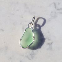 Image 3 of lucky pebble #12 (aqua beach glass)