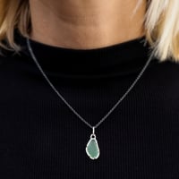 Image 1 of lucky pebble #12 (aqua beach glass)