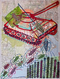 Image 1 of BUG ARMADA — original artwork — collaboration with Belinda Moore and Marc Craig