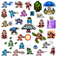 Image 1 of Mega Man II Sticker/Magnet Sets (34 Pieces)