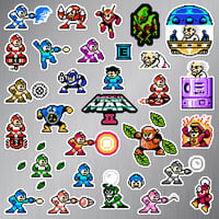 Image 2 of Mega Man II Sticker/Magnet Sets (34 Pieces)