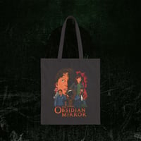 Image 1 of Canvas Tote Bag – The Obsidian Mirror ENSEMBLE Vintage Horror Film Street Art