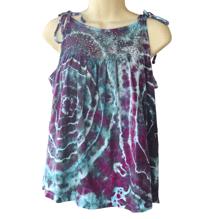 Image 1 of Size XL- Womans Tank top - Black Cherry Geode