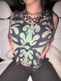 Image 1 of CROP Blue Dyed Urchin - Skystained Tank Top (Unisex)