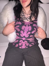 Image 1 of CROP Purple Dyed Urchin - Skystained Tank Top (Unisex)