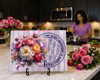 Image 4 of Kitchen Conversion Chart Glass Serving Tray with Stand