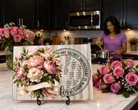 Image 5 of Kitchen Conversion Chart Glass Serving Tray with Stand