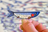 Image 3 of Silly Sardine - 3 Inch Glitter Sticker