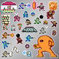 Image 2 of Mega Man Sticker/Magnet Sets (34 Pieces)
