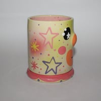 Image 2 of pink n yellow airbrush cup