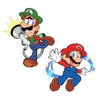 Image 1 of Mario and Luigi Stickers