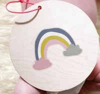 BABY /NEWBORN RAINBOW PLAQUE