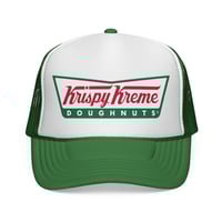 Image 1 of  Krispy Kreme Mesh Snapback Trucker Hat - Retro Adjustable Cap