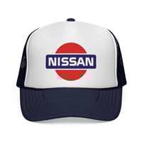 Image 1 of  Vintage Nissan Mesh Snapback Trucker Hat - Retro Vintage Cap