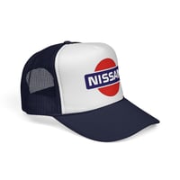 Image 2 of  Vintage Nissan Mesh Snapback Trucker Hat - Retro Vintage Cap