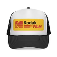 Image 1 of Vintage Kodak Mens Mesh Snapback Trucker Hat Black - Retro Adjustable Cap