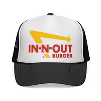 Image 2 of Vintage In-N-Out Burger Trucker Hat Black - Retro Adjustable Snapback Cap